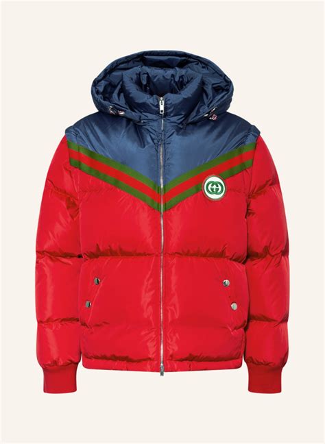 gucci down jacket removable sleeves|Gucci winter jacket sale.